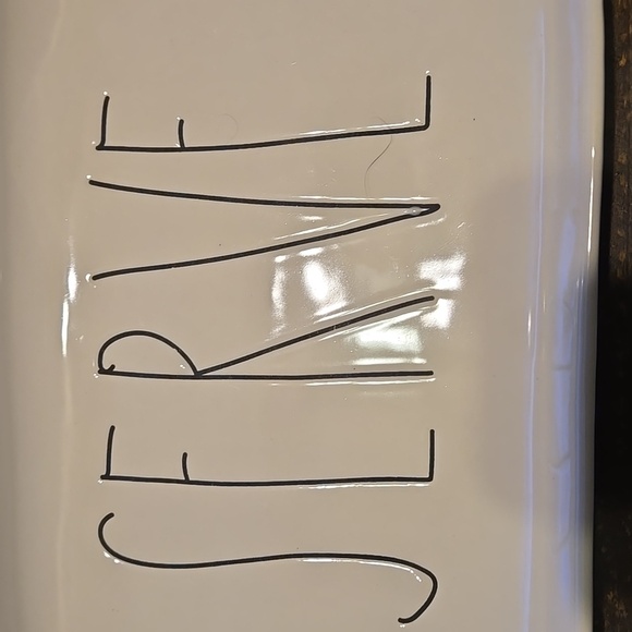 Rae Dunn Rectangular Serving Platter 14 X 7 - Picture 2 of 3